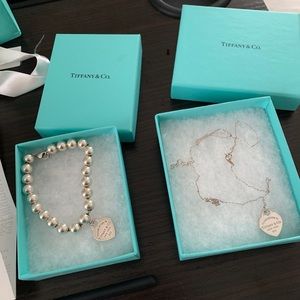 Tiffany heart necklace and bracelet